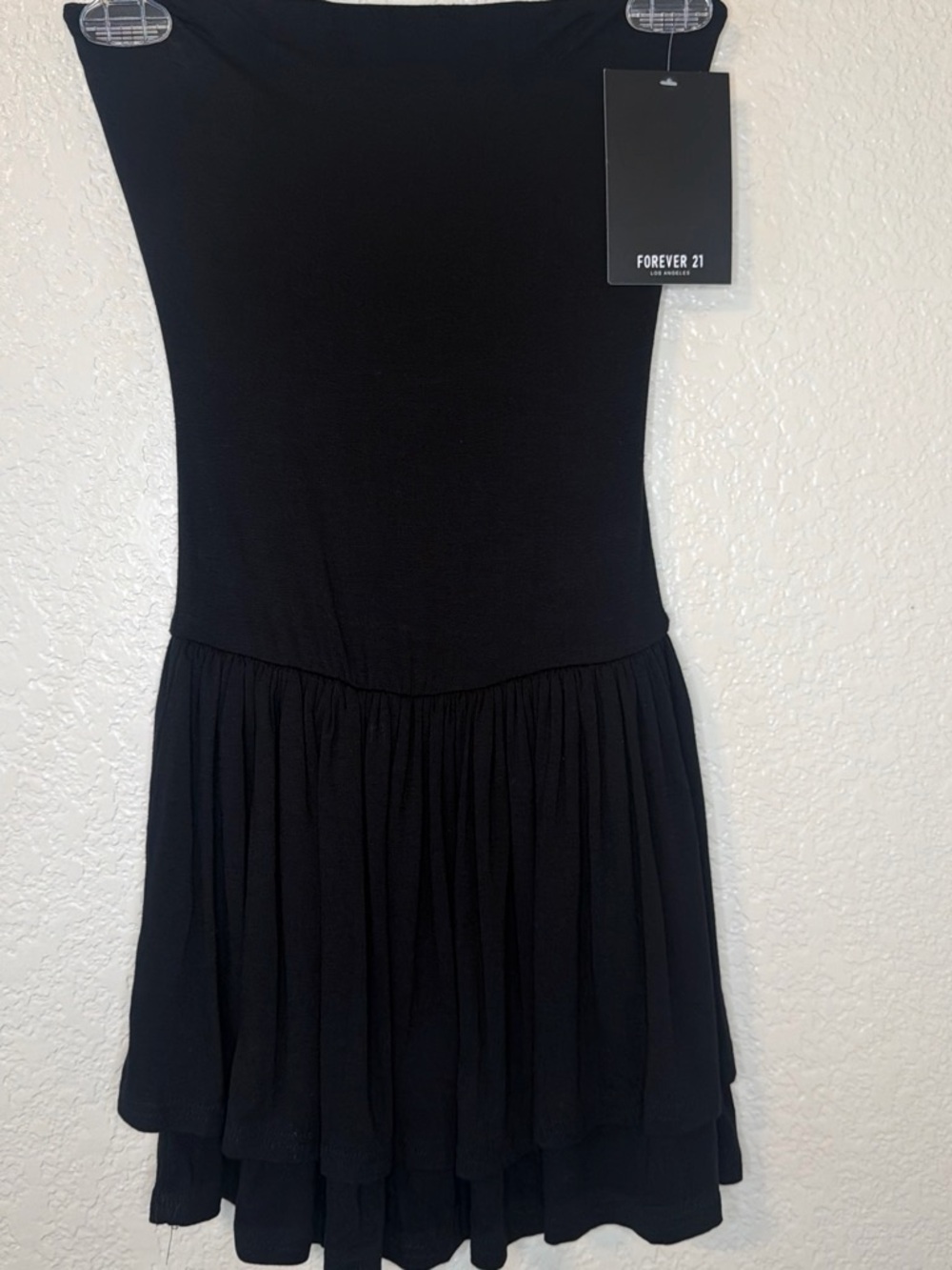 Forever 21 Black romper with  Tiered Skirt